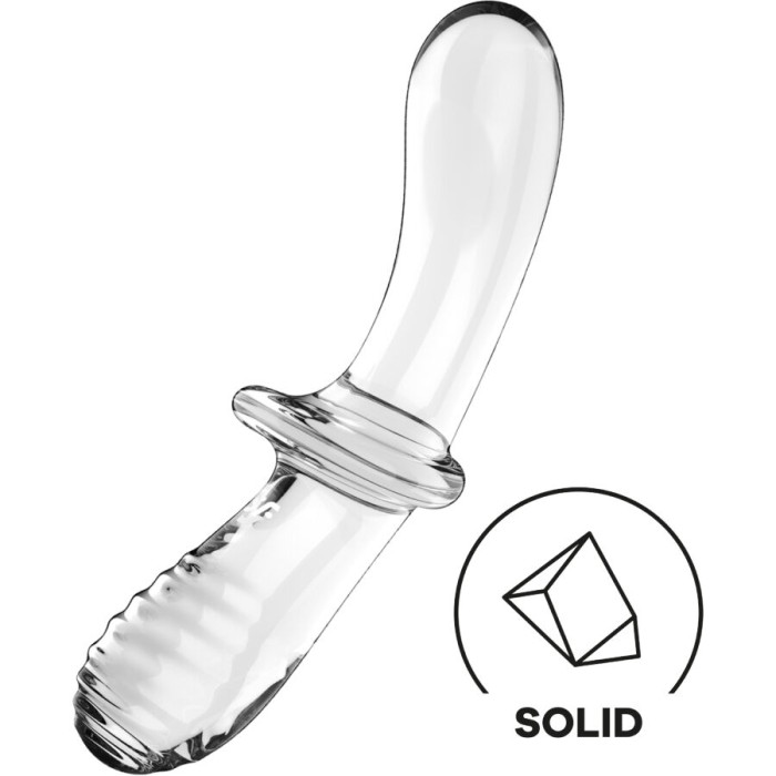 SATISFYER - GODE DOUBLE CRISTAL BLEU