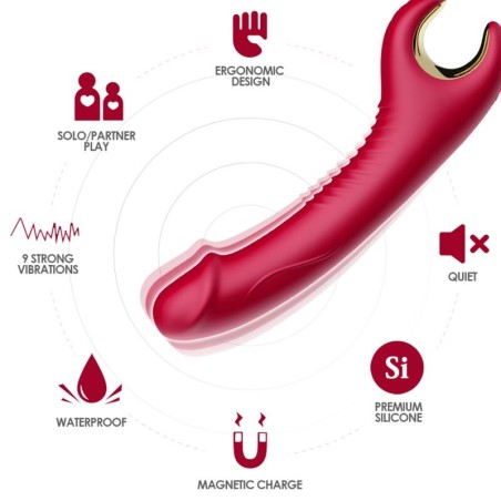 ARMONY - VIBRATEUR  ROTATEUR PRINCE DILDO ROUGE