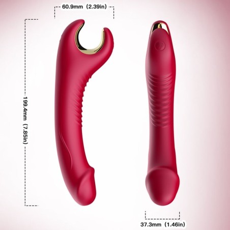 ARMONY - VIBRATEUR  ROTATEUR PRINCE DILDO ROUGE