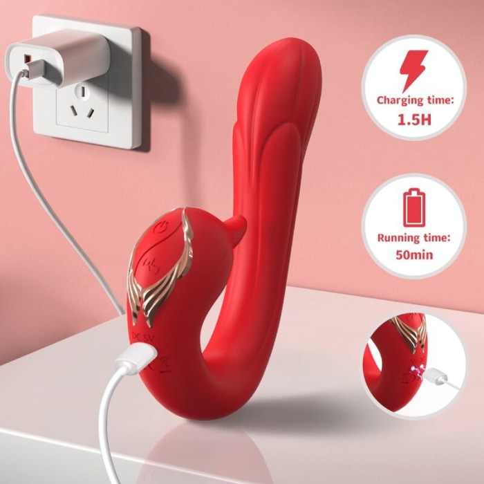 ARMONY - VIBRATEUR DELFIN MULTIPOSITION  EFFET CHALEUR ROUGE