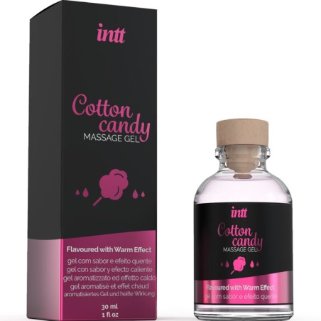 INTT MASSAGE & ORAL SEX - GEL DE MASSAGE SAVEUR COTTON BABE À PAPA ET EFFET CHAUFFANT 3928