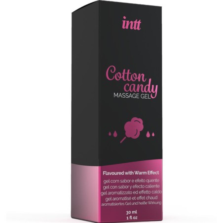 INTT MASSAGE & ORAL SEX - GEL DE MASSAGE SAVEUR COTTON BABE À PAPA ET EFFET CHAUFFANT 3929