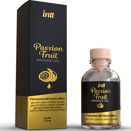 INTT MASSAGE & ORAL SEX - GEL DE MASSAGE SAVEUR FRUIT DE LA PASSION AVEC EFFET CHALEUR 3936