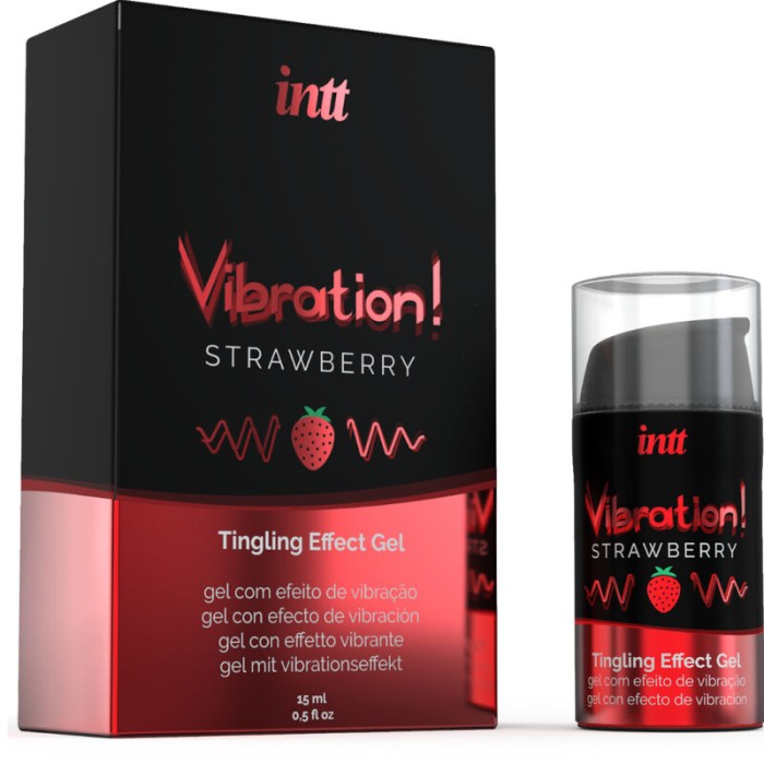 INTT - PUISSANT STIMULANT INTIME GEL VIBRANT LIQUIDE FRAISE 15ML