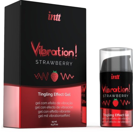 INTT - PUISSANT STIMULANT INTIME GEL VIBRANT LIQUIDE FRAISE 15ML 4279