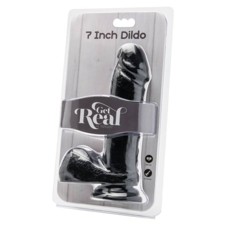 GET REAL - GODE 18 CM AVEC BOULES NOIR 654