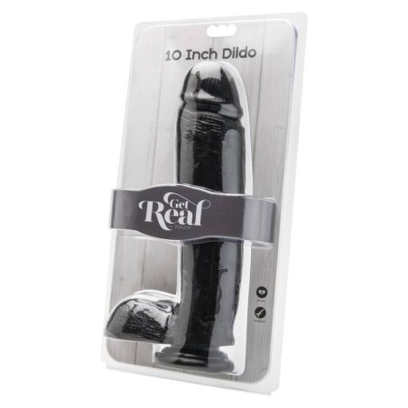 GET REAL - GODE 25,5 CM AVEC BOULES NOIRES 662