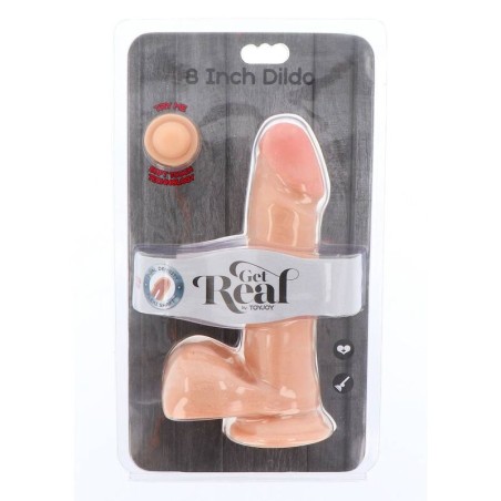 GET REAL - GODE DOUBLE DENSITÉ 18 CM BALLES PEAU 677