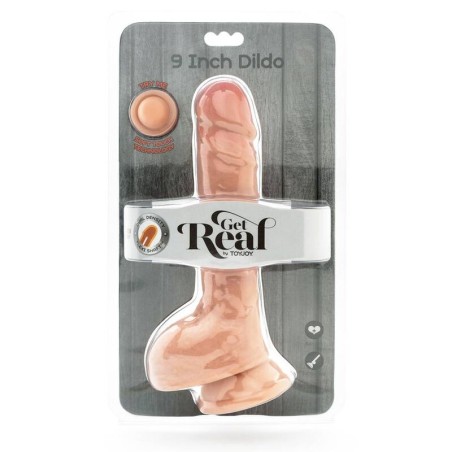 GET REAL - GODE DOUBLE DENSITÉ 25,5 CM BALLES PEAU 680