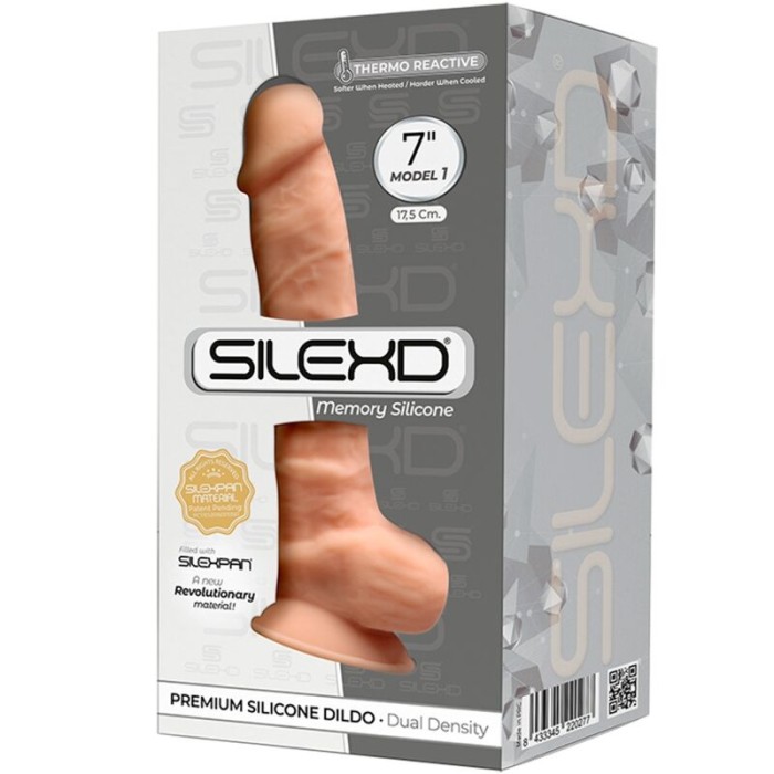 SILEXD - MODÈLE 1 PÉNIS RÉALISTE PREMIUM SILEXPAN SILICONE 17.5 CM