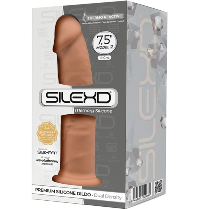 SILEXD - MODÈLE 2 PÉNIS RÉALISTE PREMIUM SILEXPAN SILICONE CARAMEL 19 CM