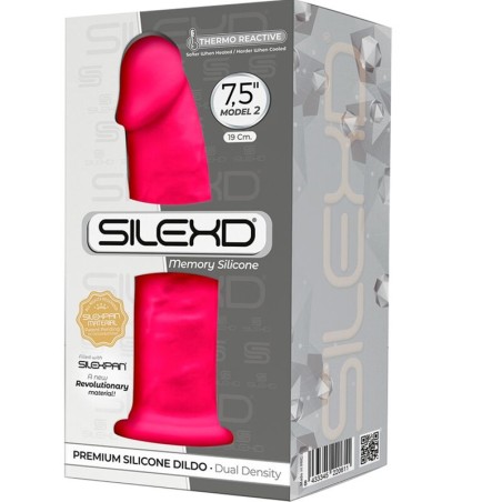 SILEXD - MODÈLE 2 PÉNIS RÉALISTE PREMIUM SILEXPAN SILICONE FUCHSIA 19 CM 891