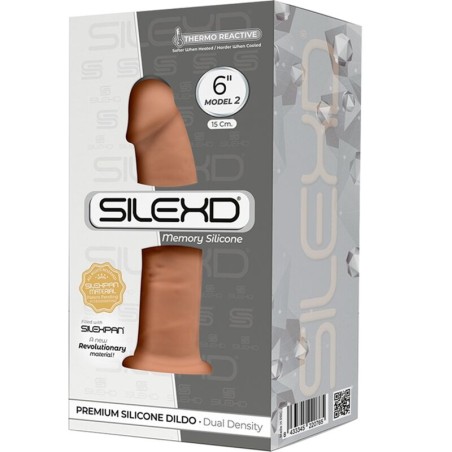 SILEXD - MODÈLE 2 PÉNIS RÉALISTE PREMIUM SILEXPAN SILICONE CARAMEL 15 CM 900