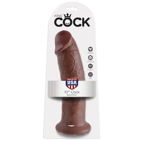 KING COCK - 10 GODEUE MARRON 25.4 CM 974