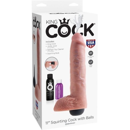 KING COCK - PÉNIS ÉJACULATEUR NATUREL RÉALISTE 27.94 CM